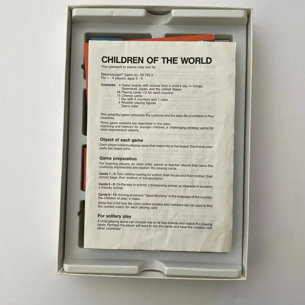 VTG Ravensburger Children of the World Board Game  Complete 1989
